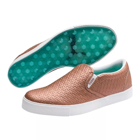 Puma Shoes - Puma Tustin Slip-on Golf Shoe, Rose Gold, 9